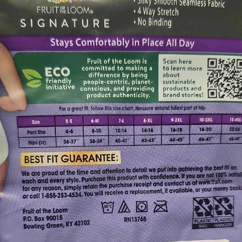 Fruit of the Loom Seamless Briefs - Aqua, Lavender, Gray - Picture 5 of 5